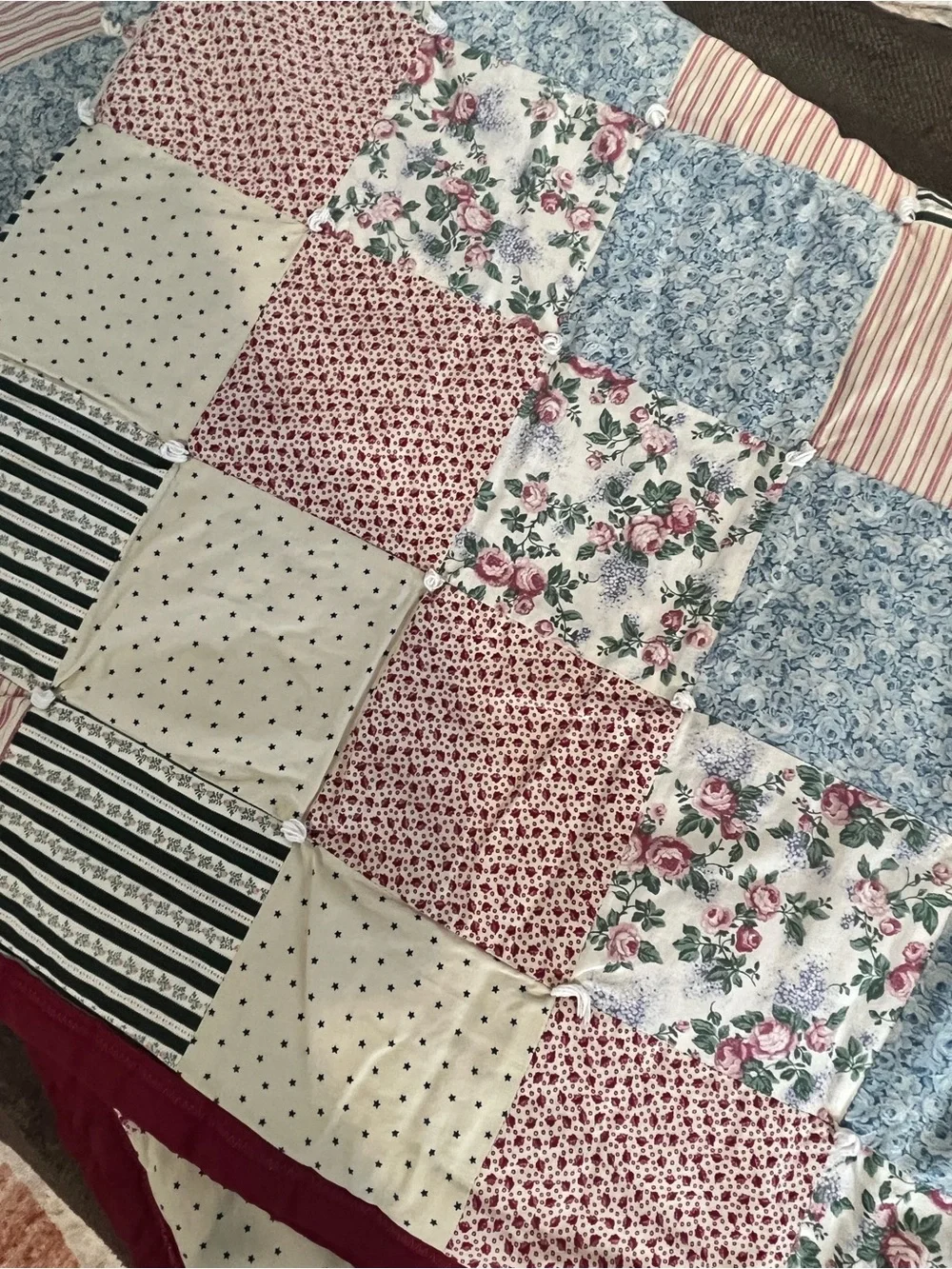 Handmade Lap Quilt Cottagecore Americana Primitive
